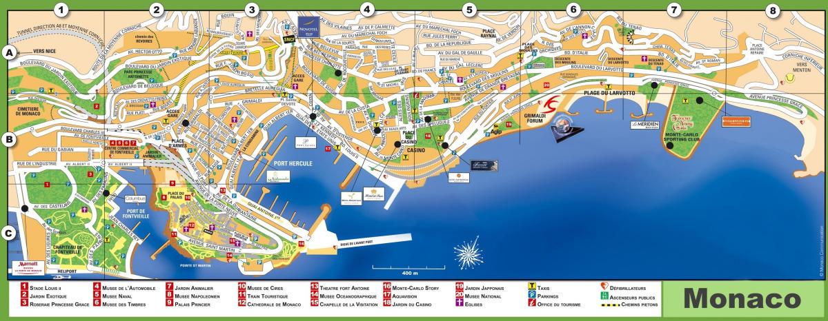 карта центра Монако