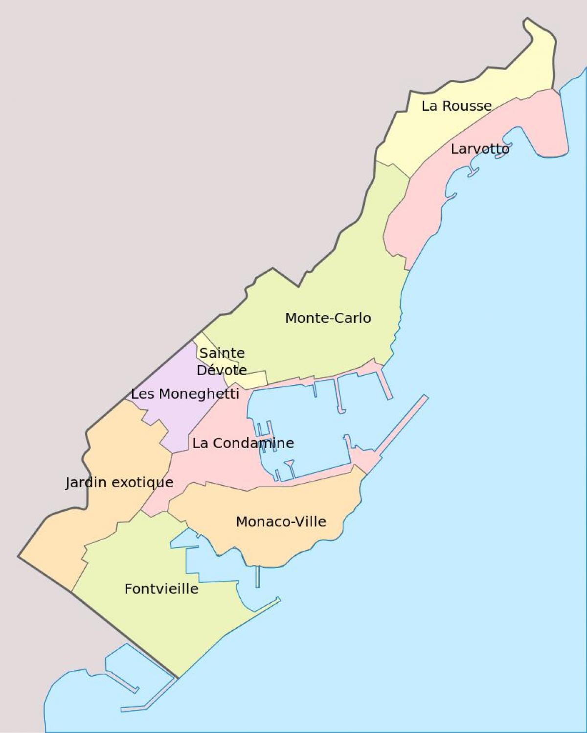 карта района Монако