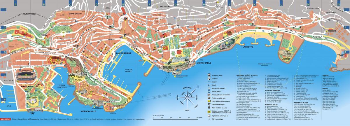 карта достопримечательностей Монако