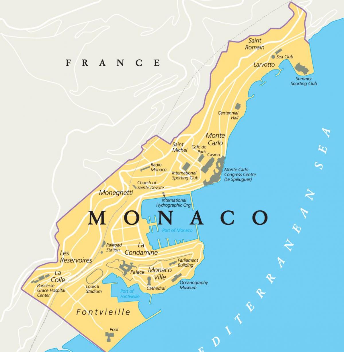 антикварная карта Монако